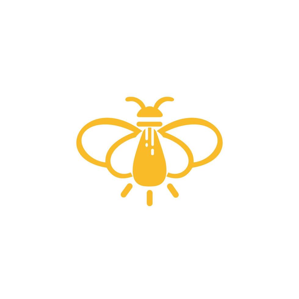 plantilla de vector de inspiración de diseño de logotipo de icono de abeja, logotipos para productos y otras necesidades de diseño