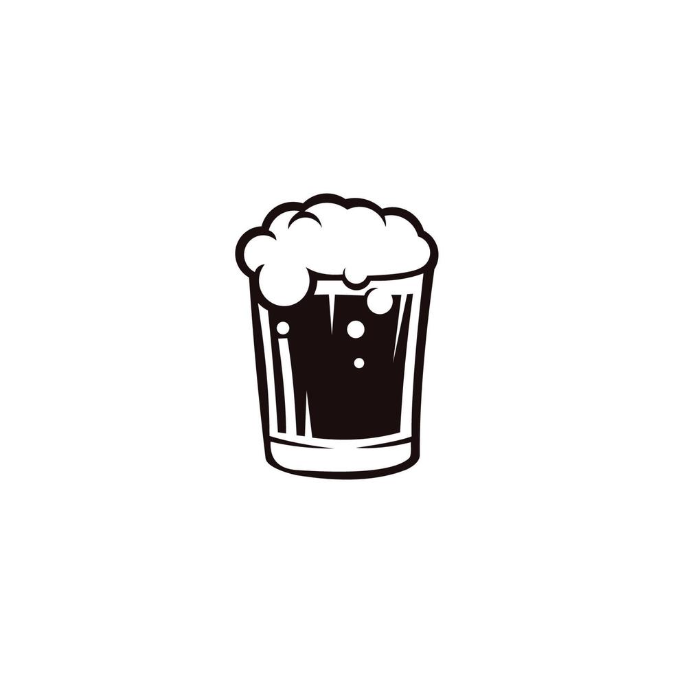 vaso de cerveza ilustración vectorial aislada. iconos de bebidas para uso en restaurantes vector