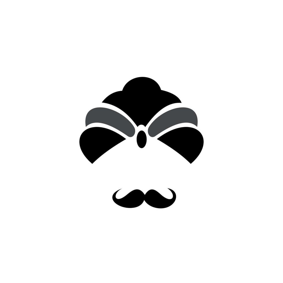 Indian culture concept represented men head icon, Vector illustration on white background