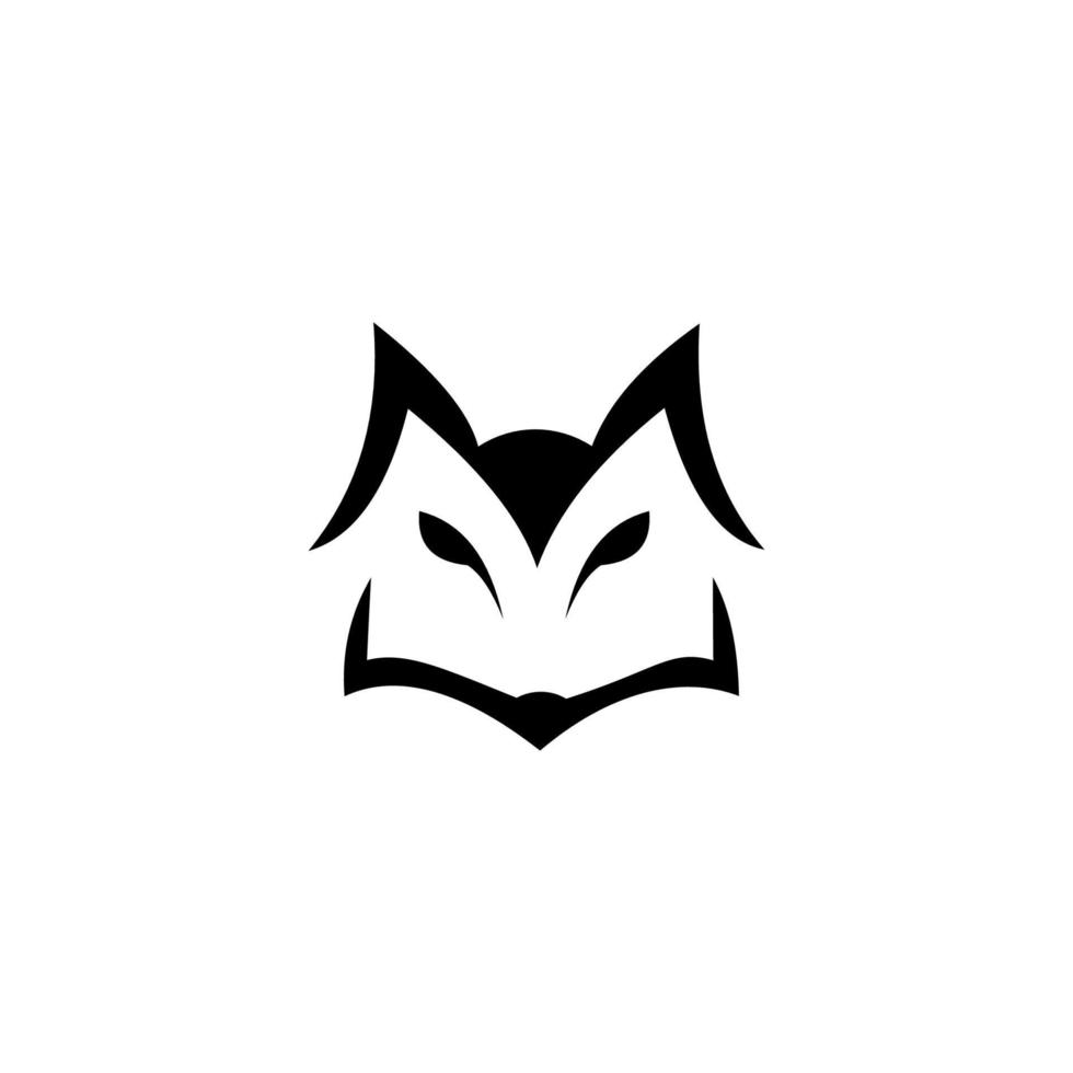 ilustración de icono de vector de logotipo de lobo zorro, logotipo para botones, sitios web, aplicaciones móviles y otras necesidades de diseño. imagen vectorial de etiqueta de contorno