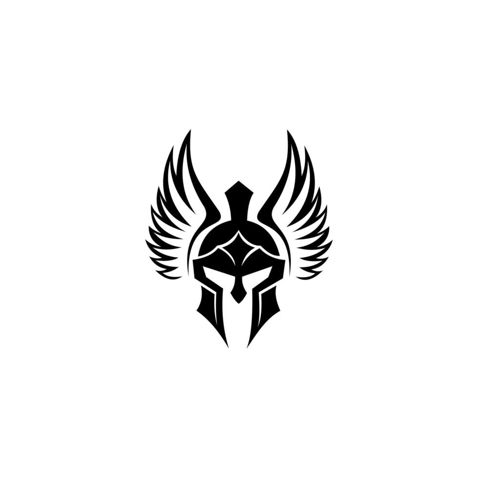 silueta de casco espartano, símbolo de guerrero, logo espartano, casco espartano, símbolo espartano. vector