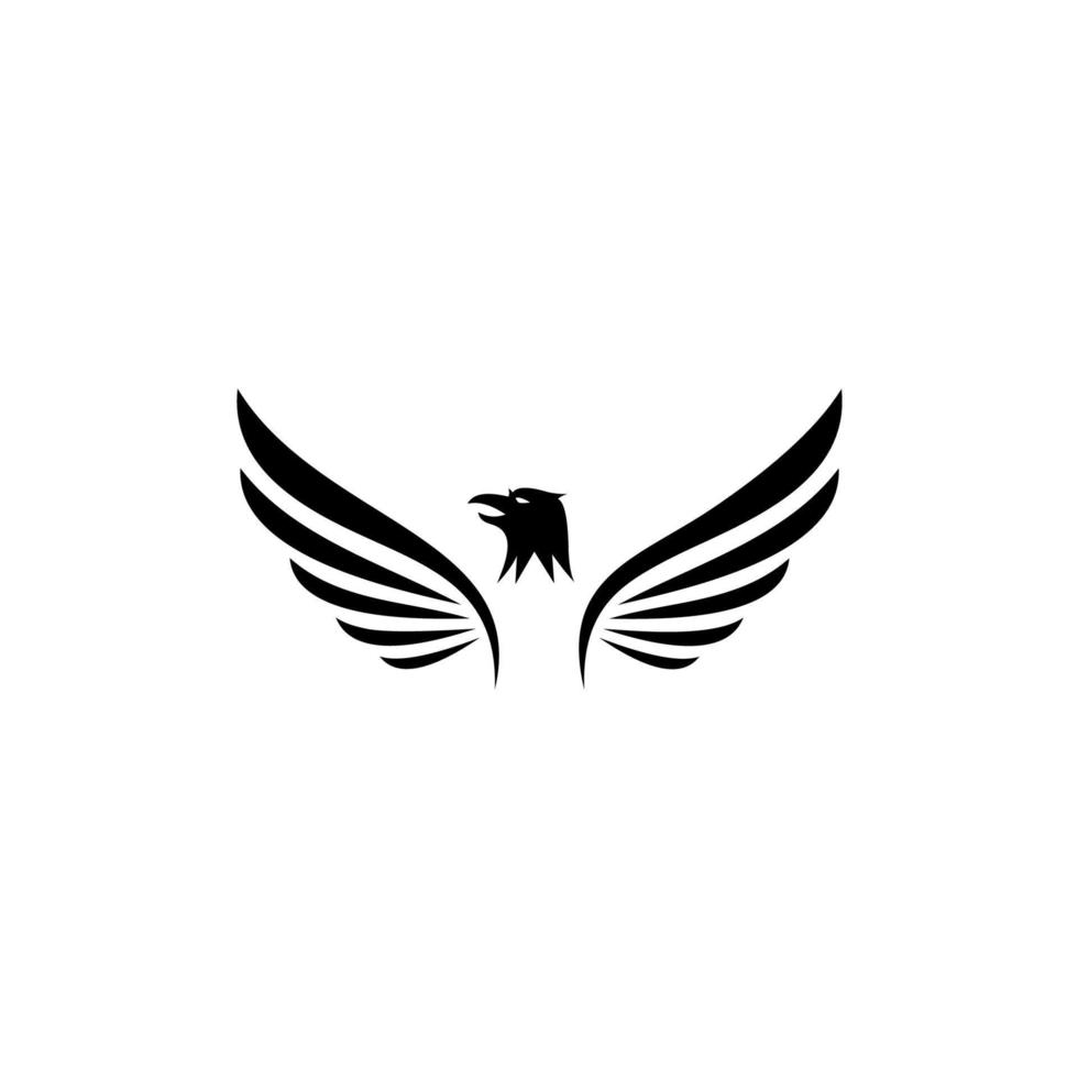 Ilustración de símbolo de águila, diseño de icono sobre fondo blanco. vector