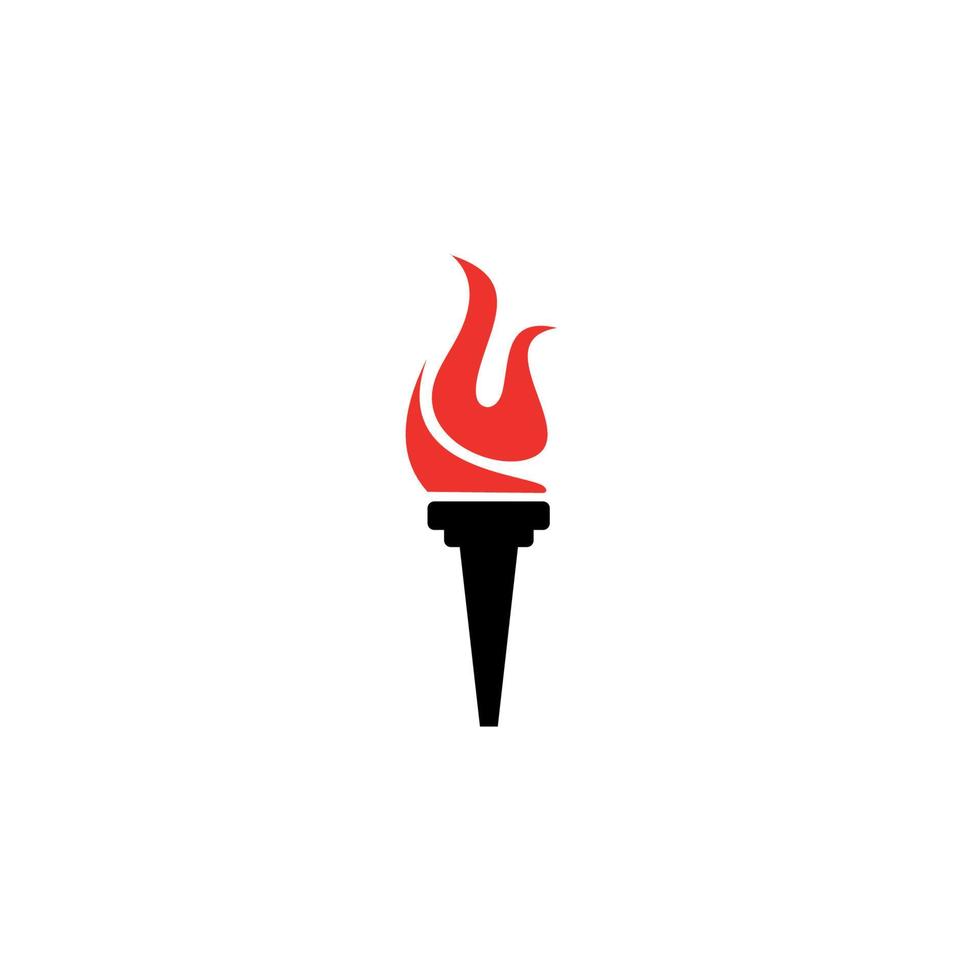 torch icon logo vector design, Isolated on white background.