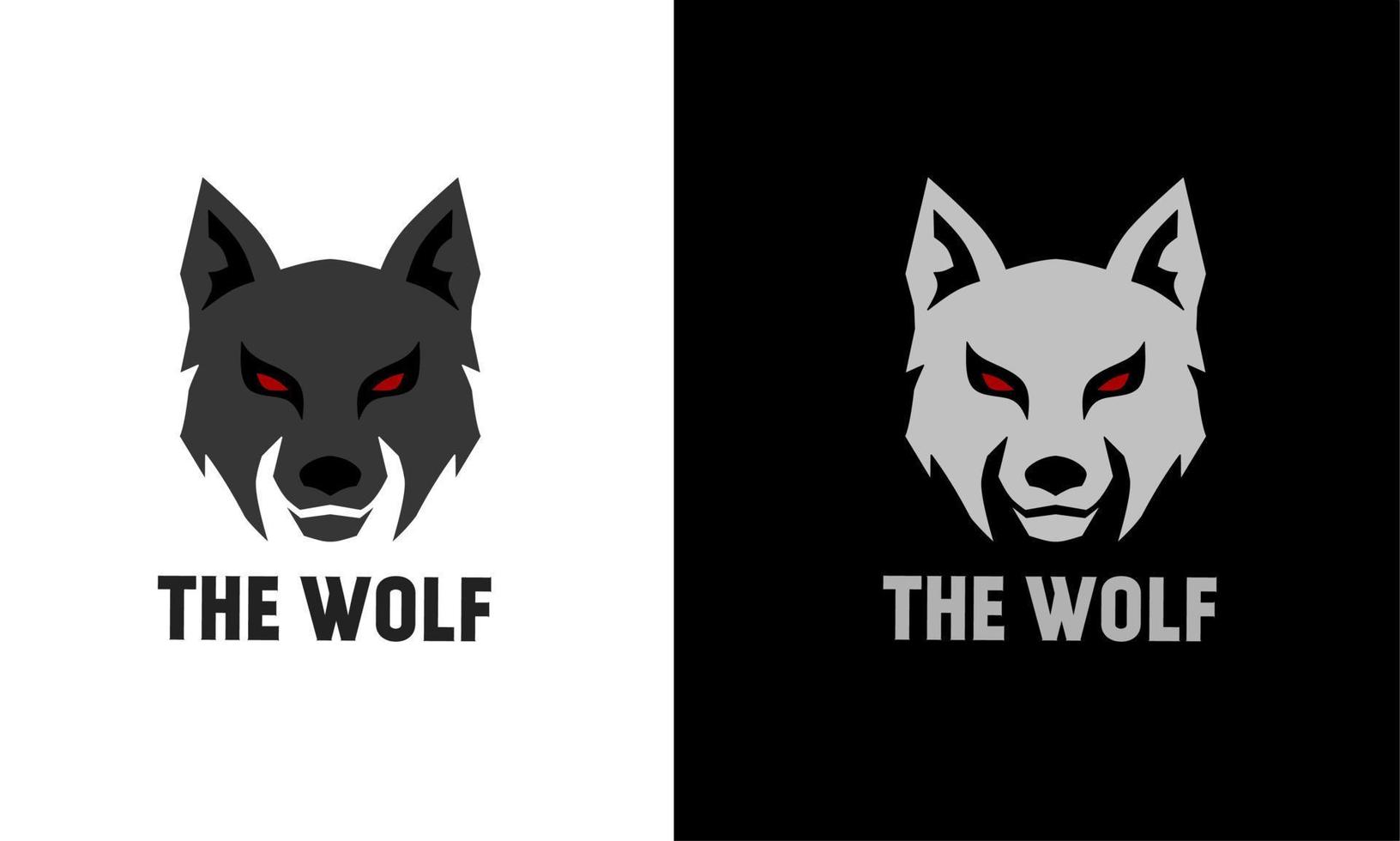 ilustración vectorial gráfico del logotipo de la plantilla los ojos rojos del lobo vector