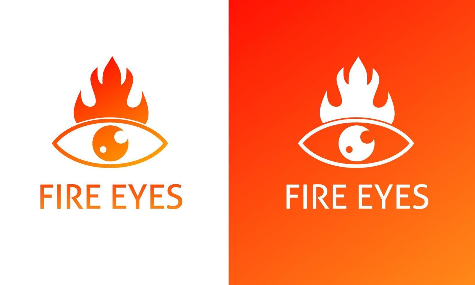 Illustration vector graphic of template logo icon fire eyes