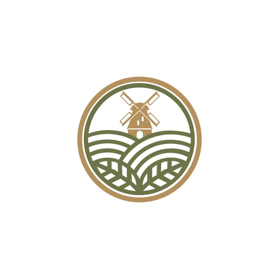 Farm House concept logo, Isolated on white background. vector