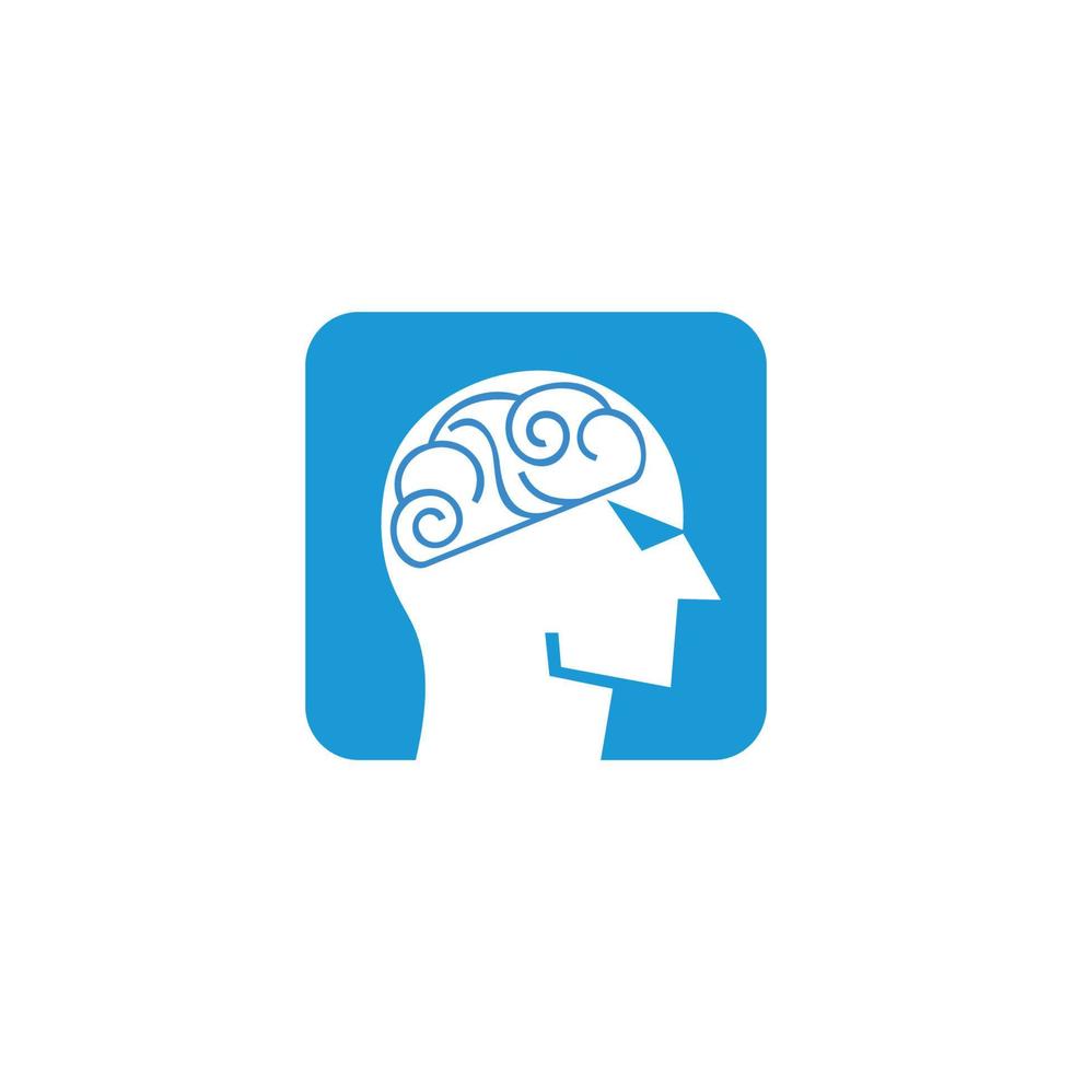 Brain activity concept.human head. Creative idea, mind, nonstandard thinking logo. vector