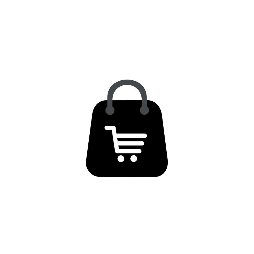 buy, shopping, shopping bag flat icon. Emblem design on white background vector