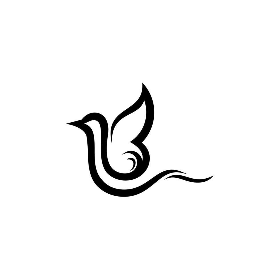 Bird logo, An exotic bird on white background vector