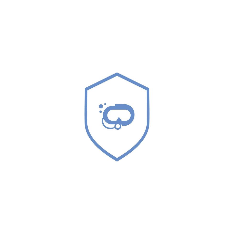 máscara de buceo y snorkel aislado sobre fondo blanco. logotipo para botones, sitios web, aplicaciones móviles y otras necesidades de diseño. vector