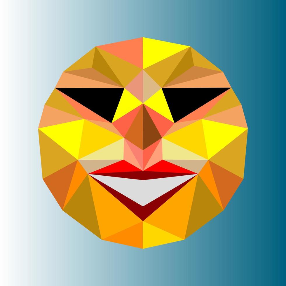 emoticono con arte polivinílico bajo. ilustración vectorial vector