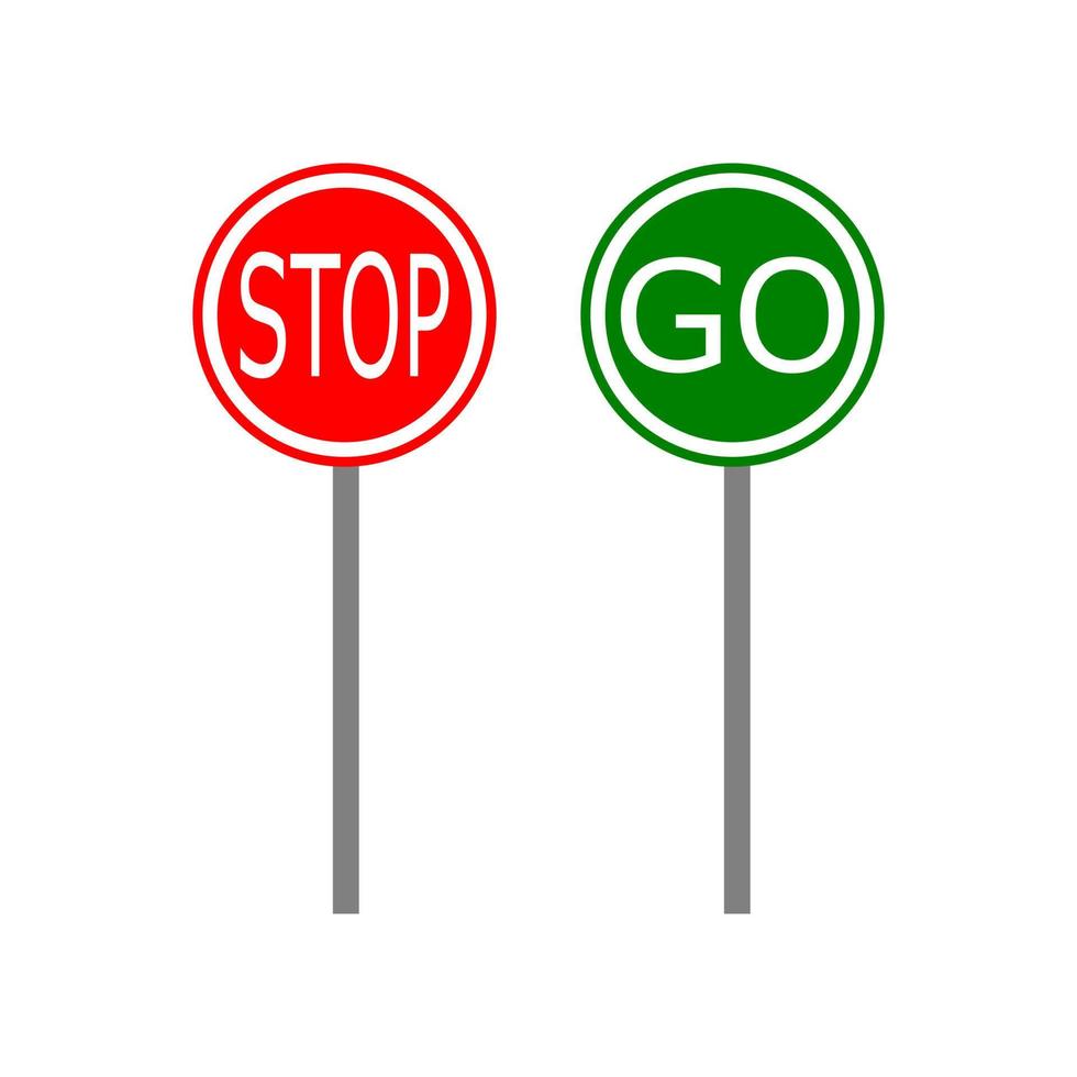 Stop and go sign icon vector design 9940787 Vector Art at Vecteezy