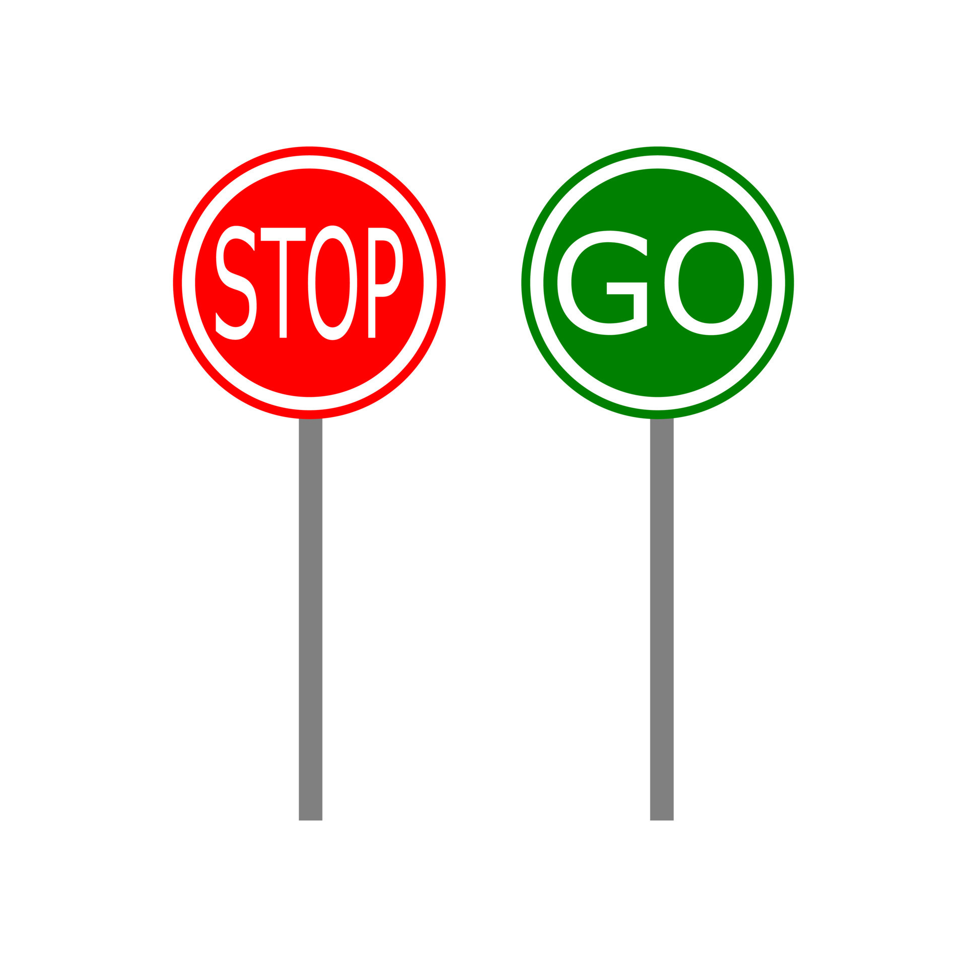 Traffic sign stop and go icon on white background. 8202226 Vector Art at  Vecteezy