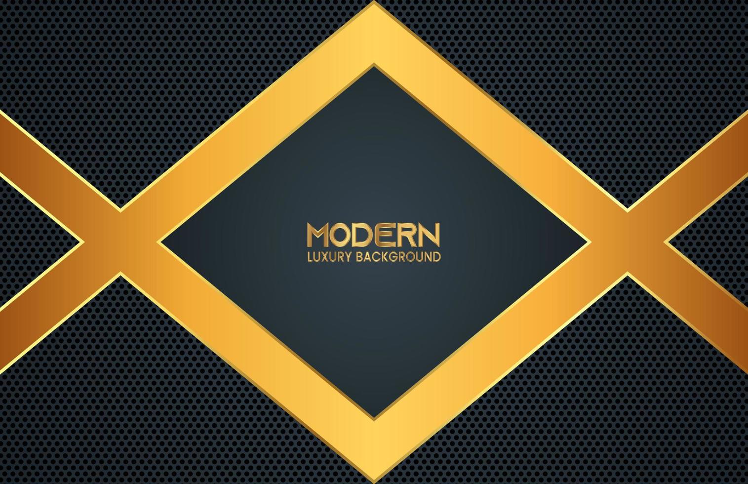 fondo de tecnología moderna abstracta de lujo con líneas doradas brillantes y patrón de puntos vector