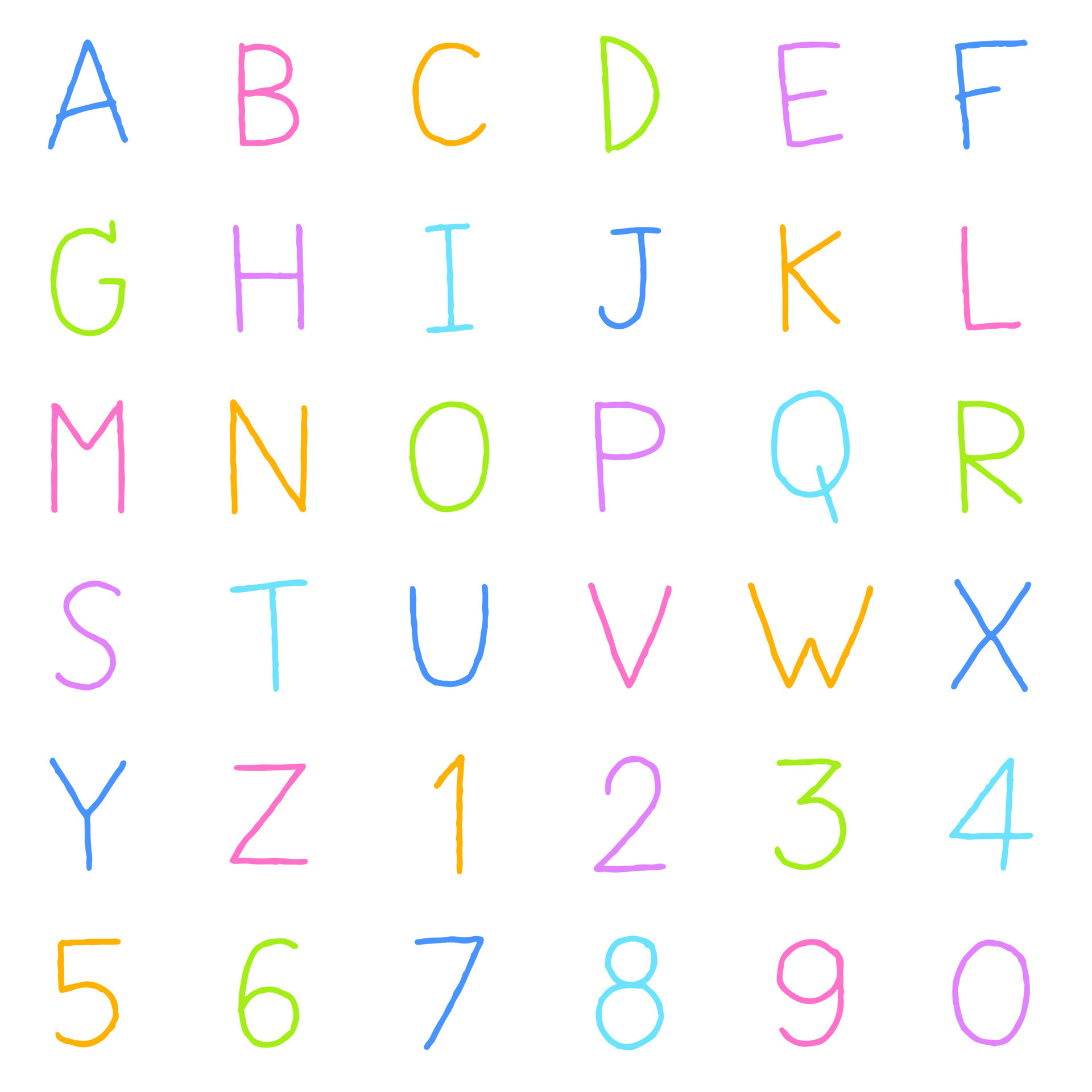 Free Printable Colorful Cartoon Letters Alphabet  Printable alphabet  letters, Lettering alphabet, Cartoon letters