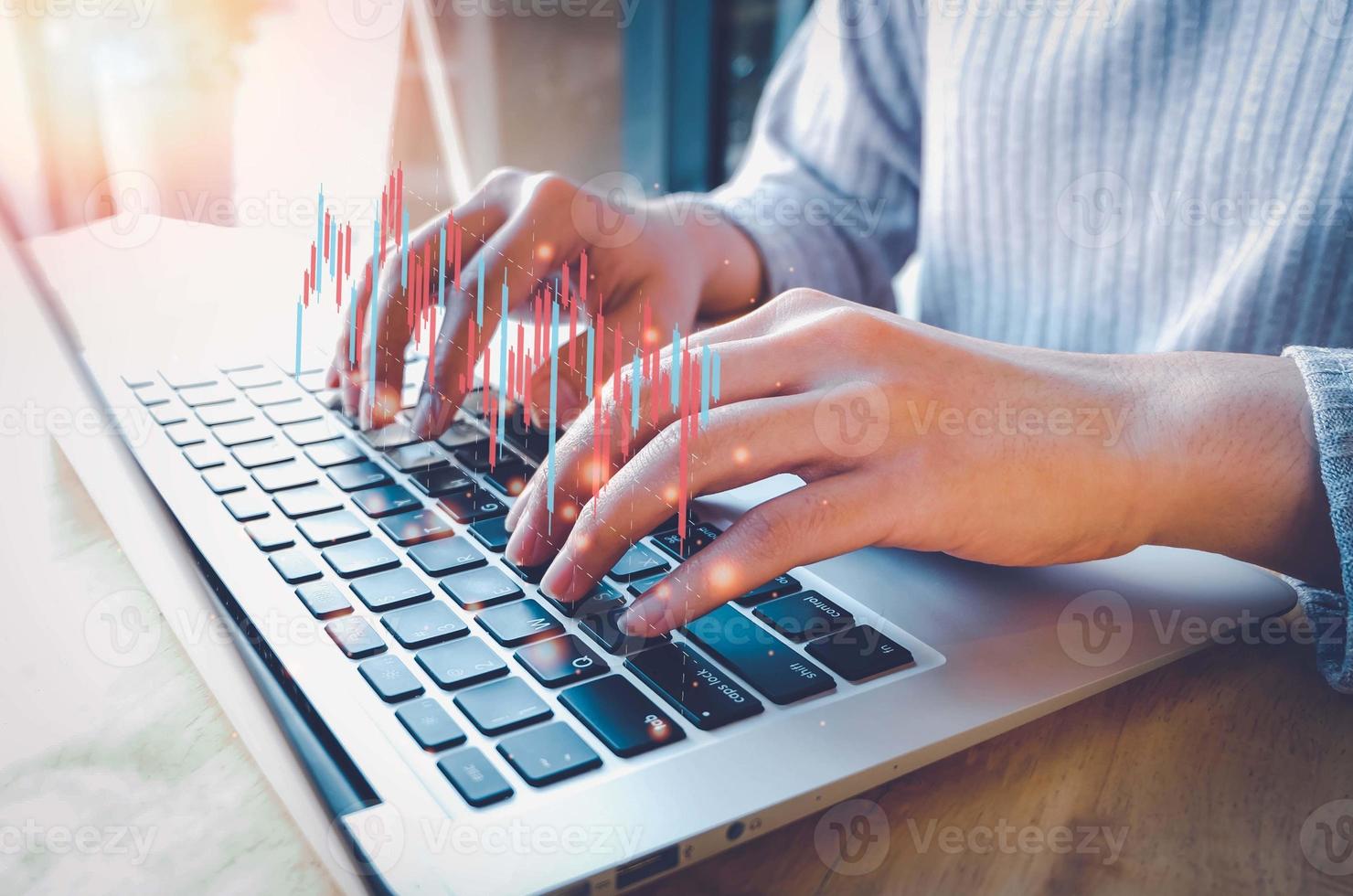 Investment ideas and technology business, Funds, Stock market and digital assets, Investors or trader, Financial data analysis, Stock graphs and forex trading, business finance background photo