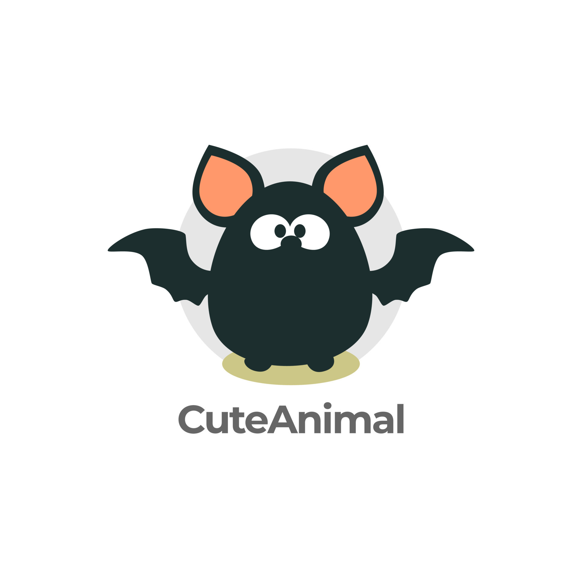 vector illustration of bat. cute animal face cartoon logo in avatar flat  style. isolated in white background. 8203419 Vector Art at Vecteezy