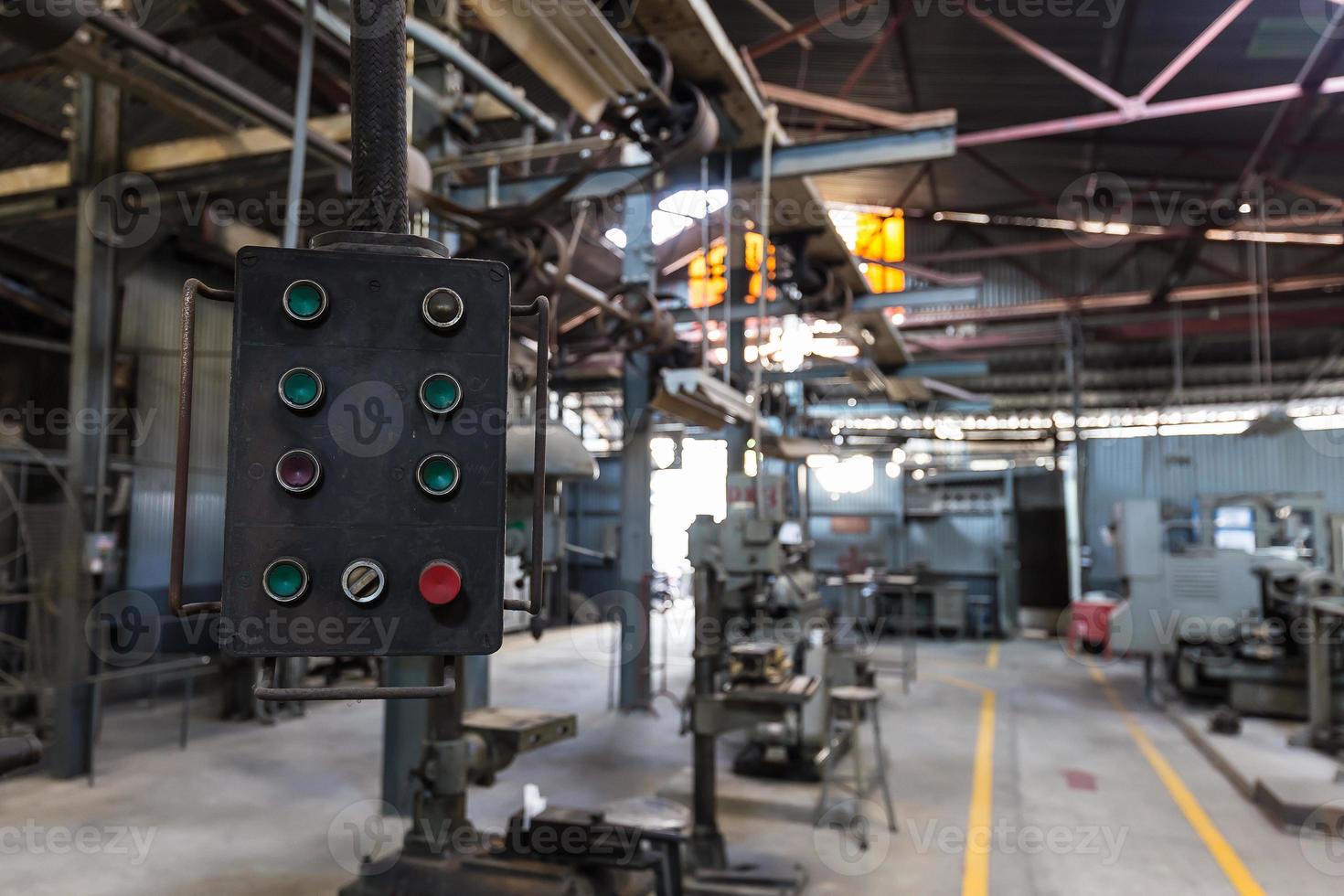 Old control panel of machine tool photo