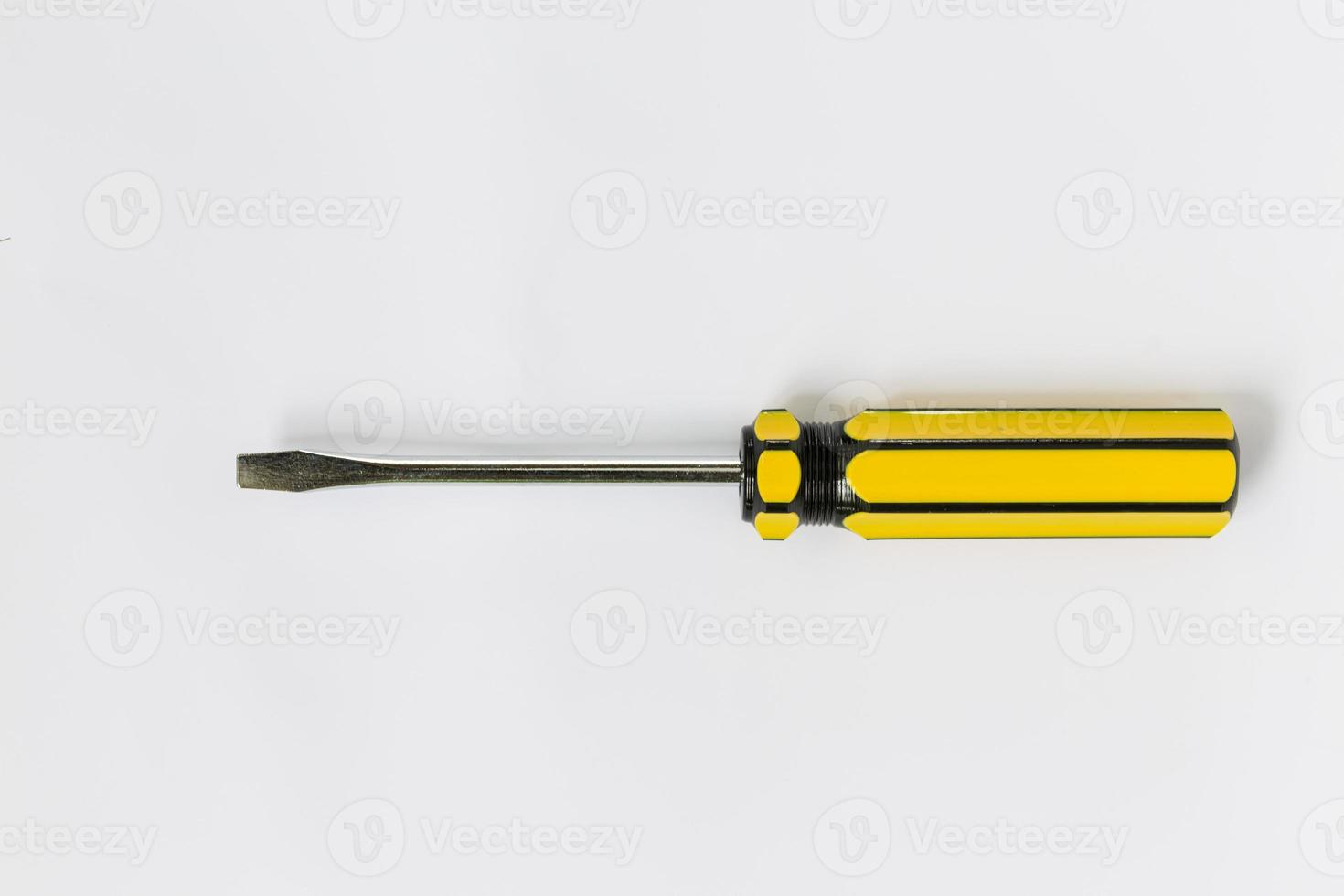 Screw driver isolated on white background photo