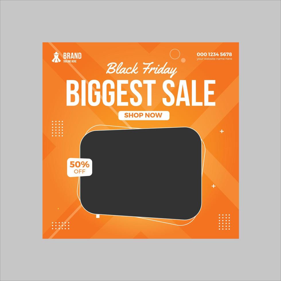 Fashion Sale Social Media Post Design Template vector