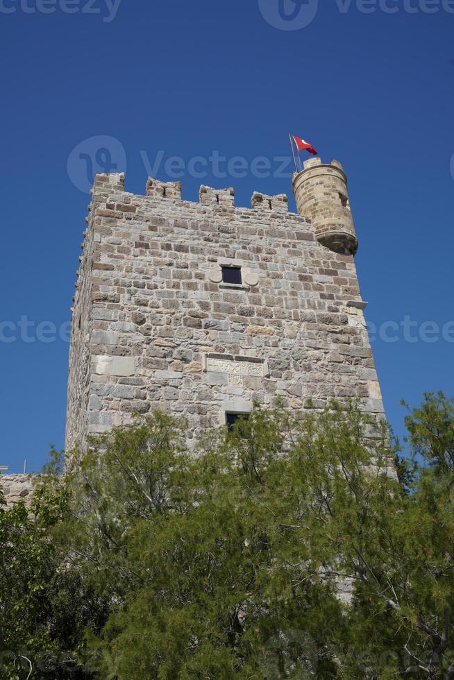 torre en el castillo de bodrum, mugla, turquía foto