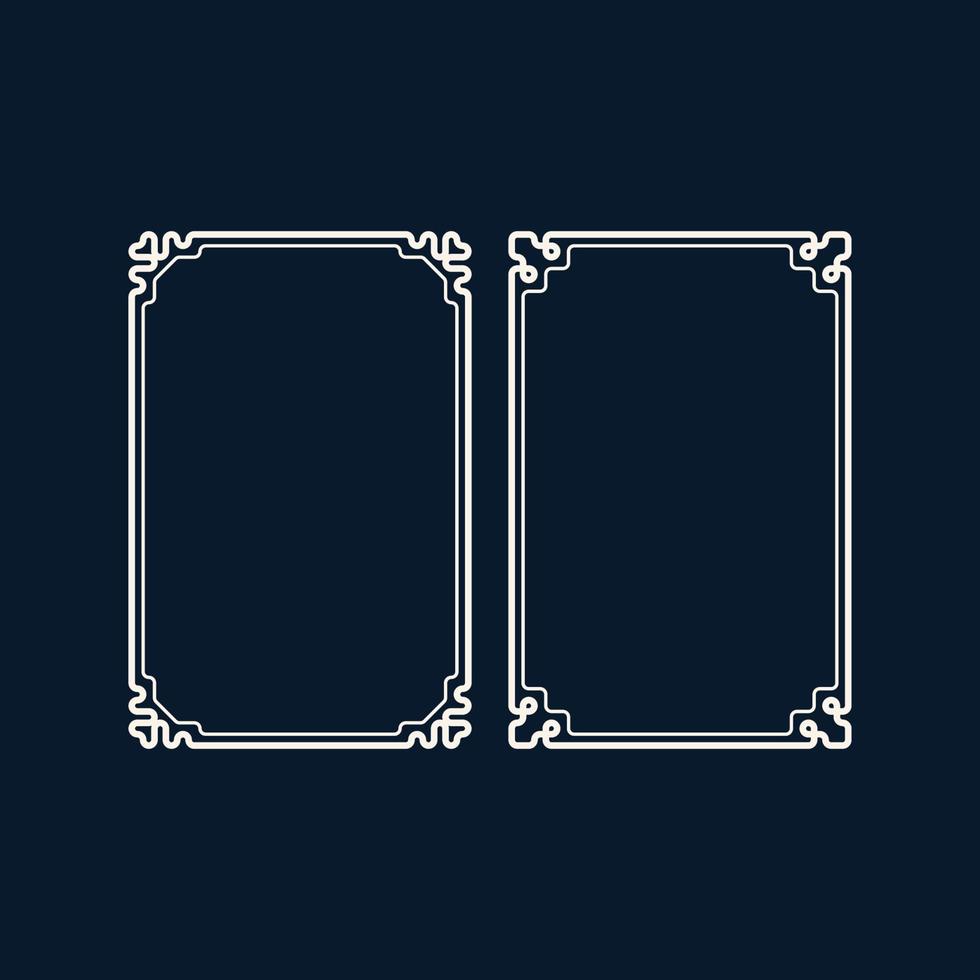 Set simple frame. Decorative element. vector