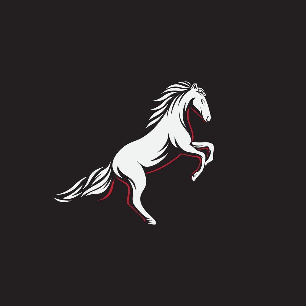 Horse logo design. Animal illustration. vector