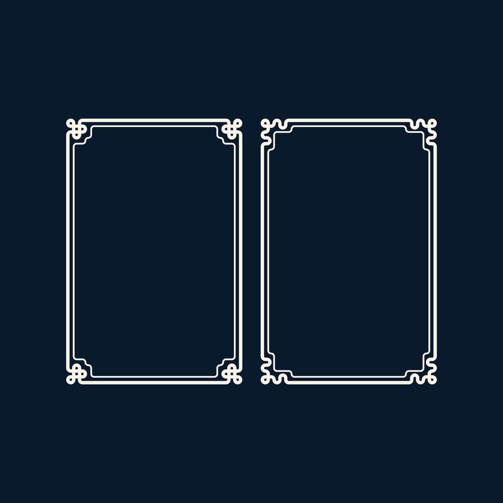 Set simple frame. Decorative element. vector