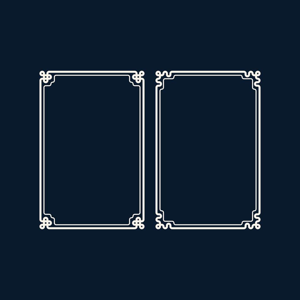 Set simple frame. Decorative element. vector