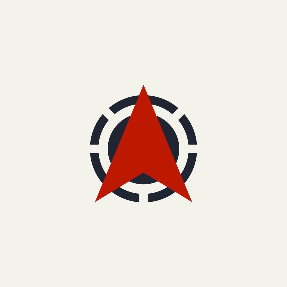 Brújula. plantilla de logotipo minimalista y moderna ilustración vectorial. vector