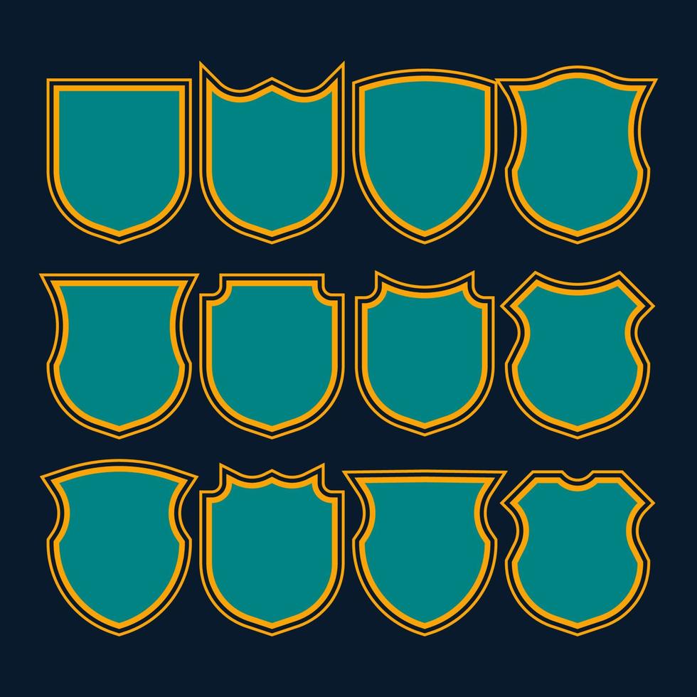 Set of shield. Creative design. vector