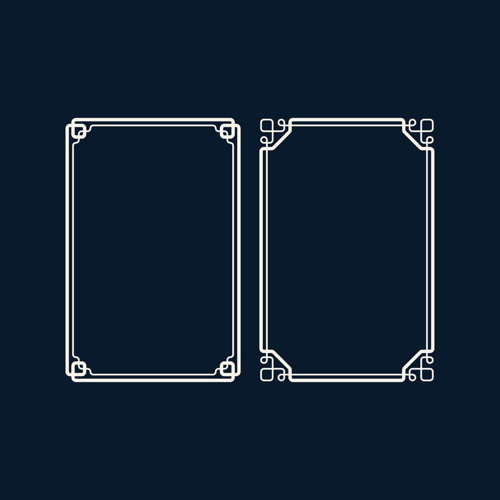 Set simple frame. Decorative element. vector