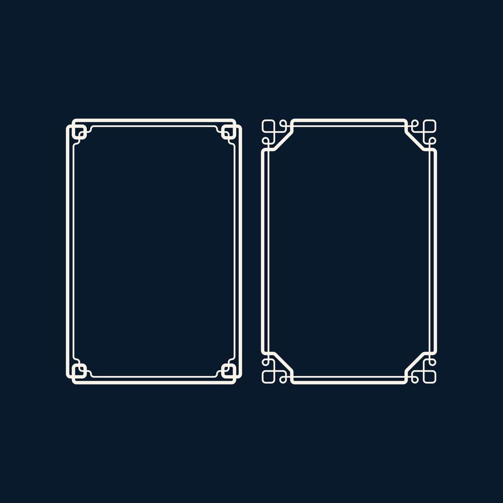 Set simple frame. Decorative element. vector