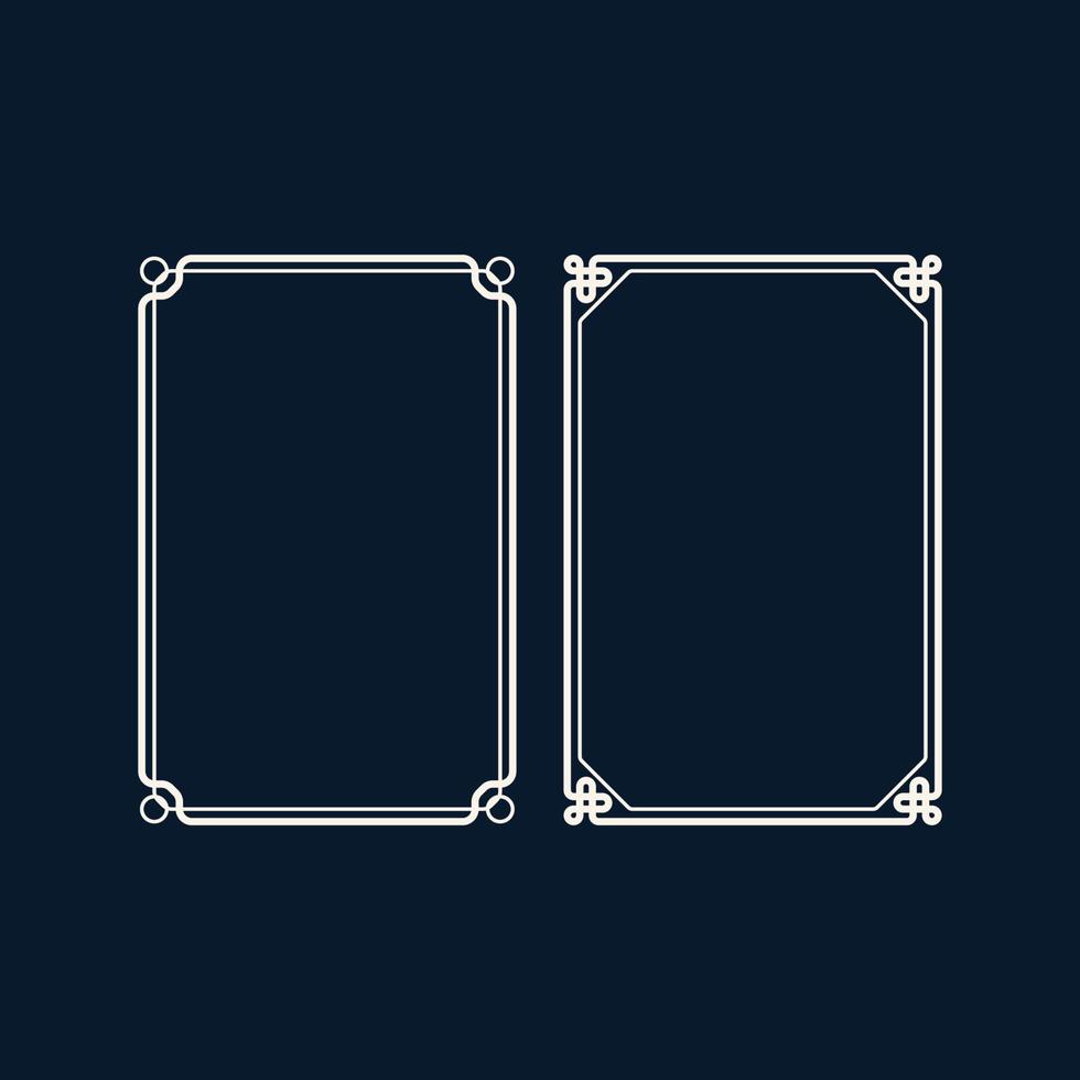 Set simple frame. Decorative element. vector