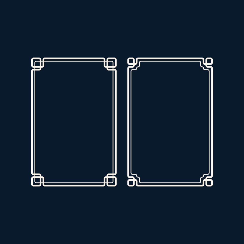 Set simple frame. Decorative element. vector