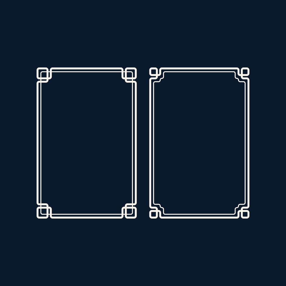 Set simple frame. Decorative element. vector