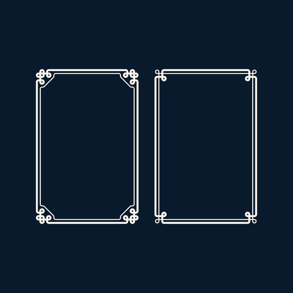 Set simple frame. Decorative element. vector
