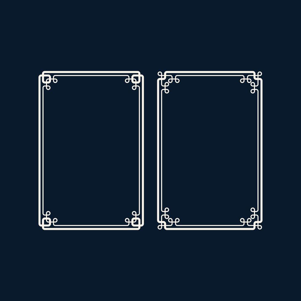 Set simple frame. Decorative element. vector