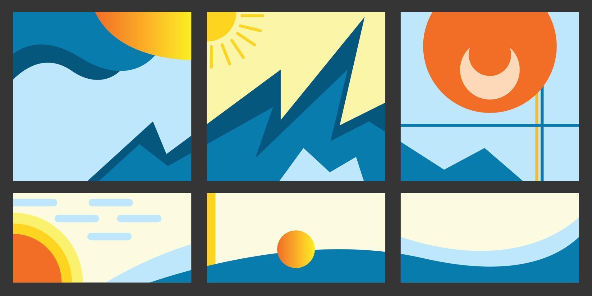 Abstract geometric outdoor background template for banner or poster vector