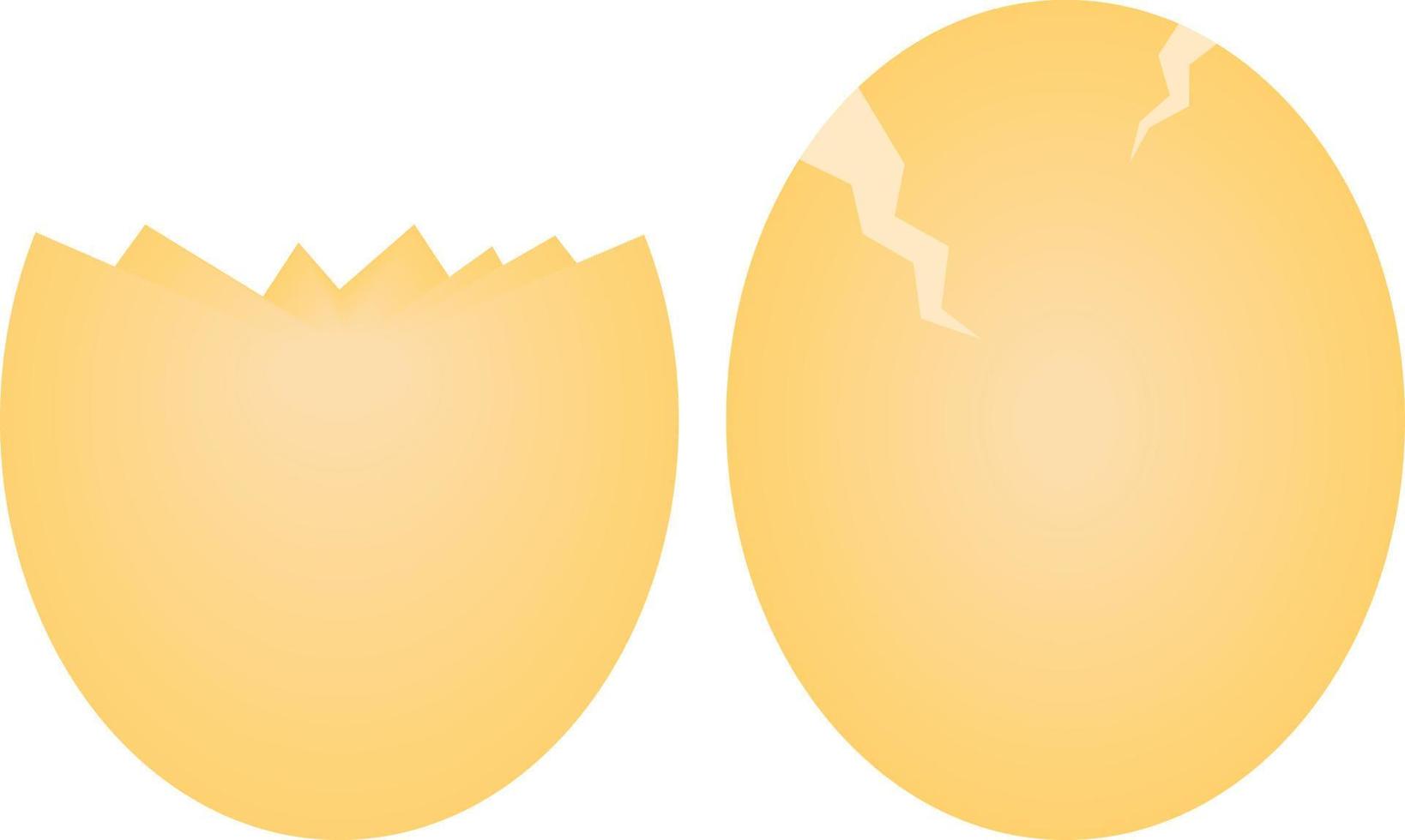 Cracked egg simple icon vector