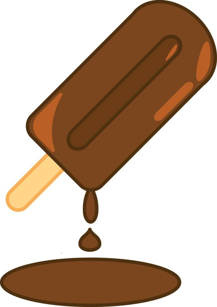 icono de helado de chocolate derretido vector