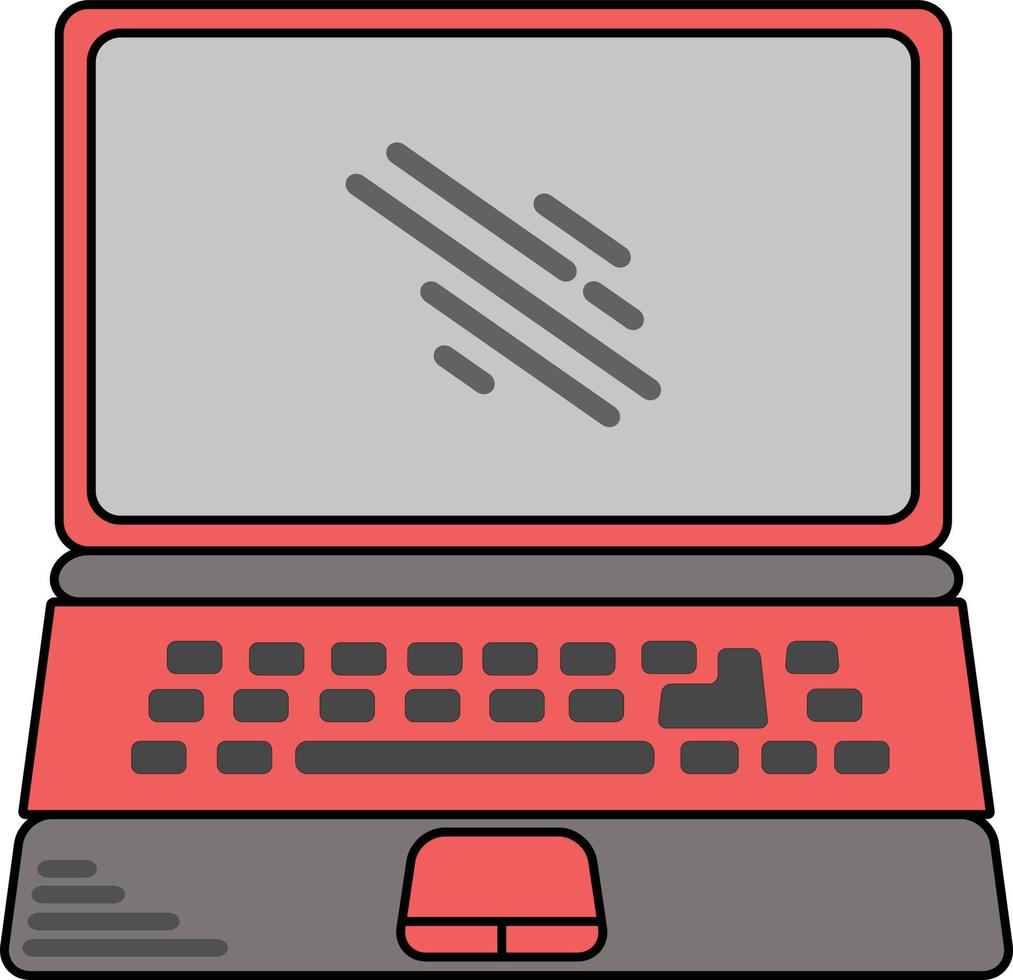 Laptop flat vector design concept