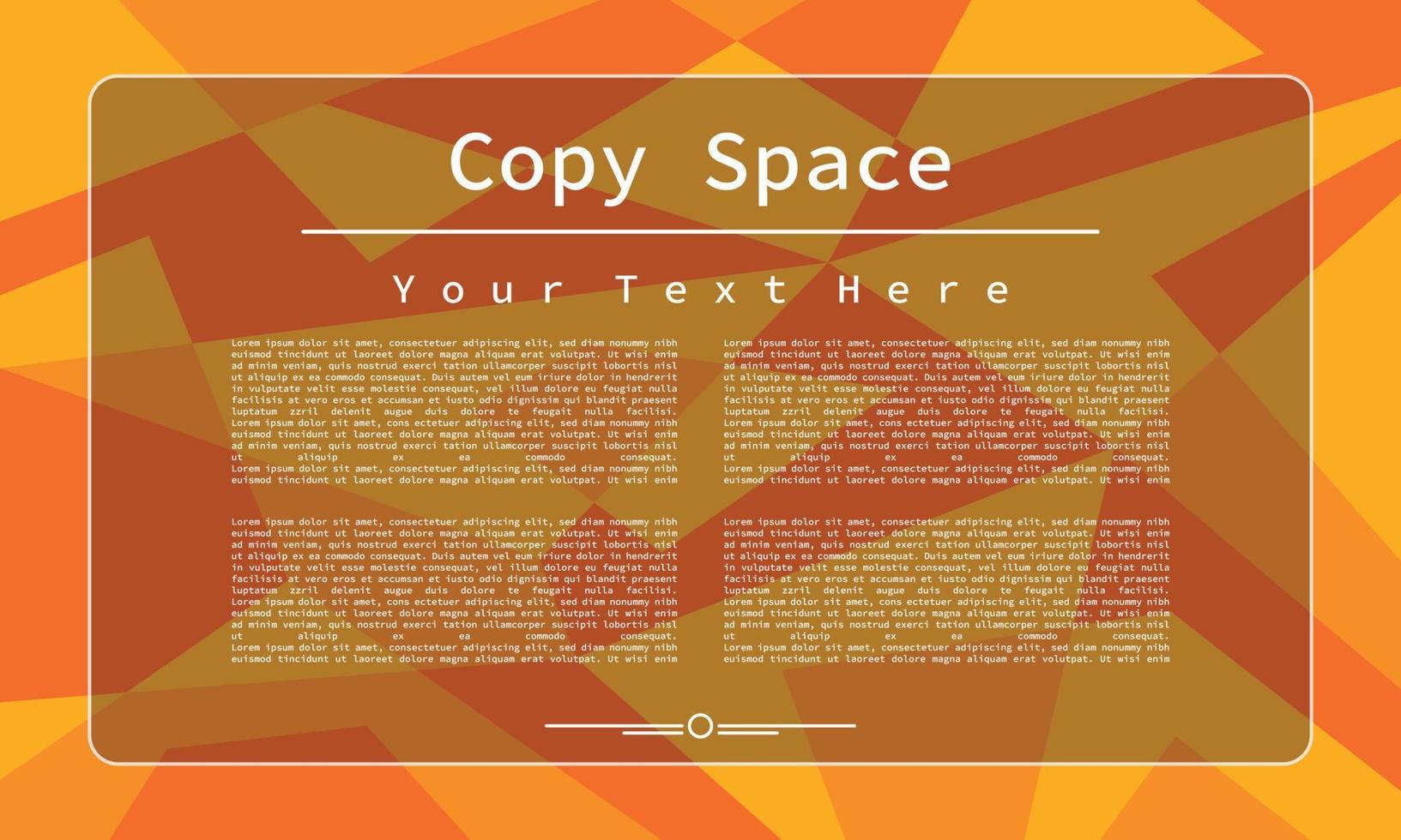 Abstract geometric background copy space for banner, poster, flyer vector
