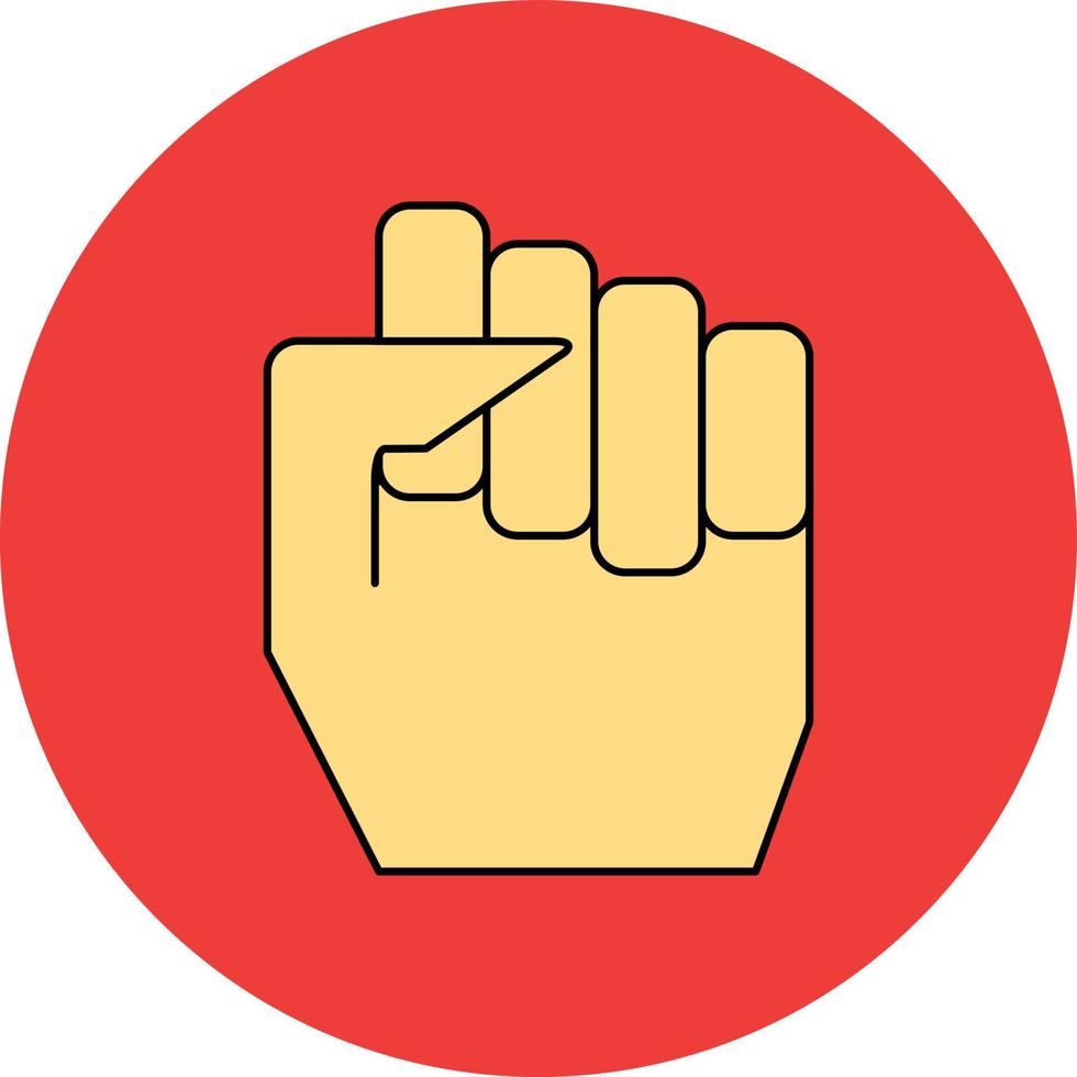 Fist hand sign simple icon vector