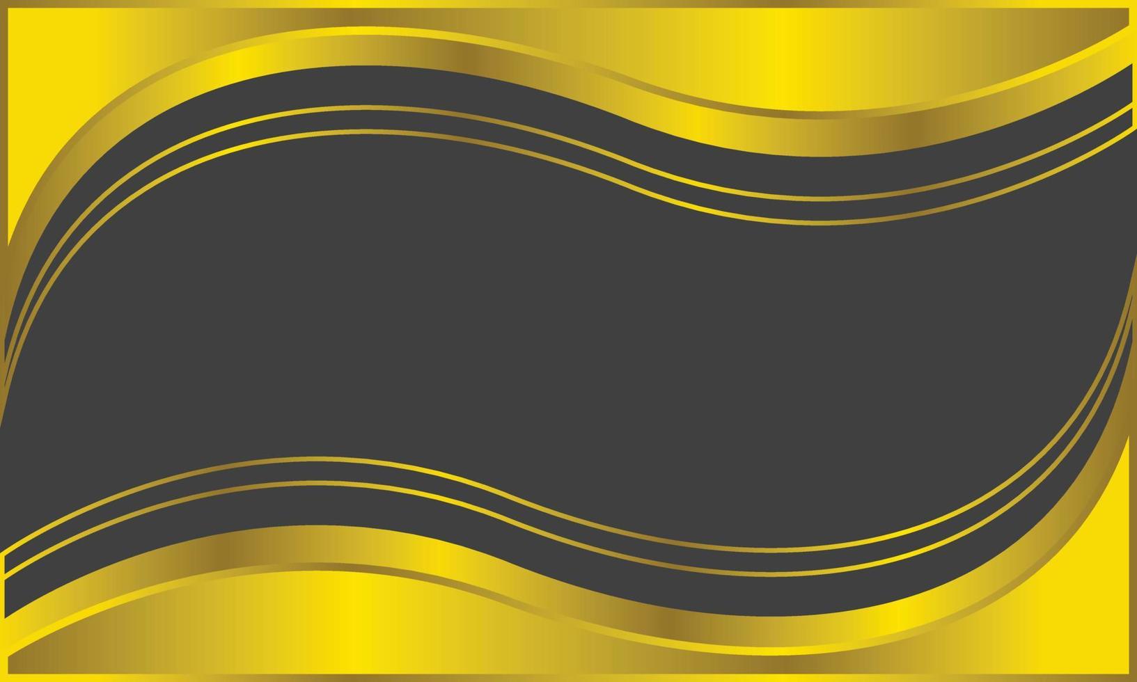 Wavy golden background template copy space for landing page, banner, or poster vector