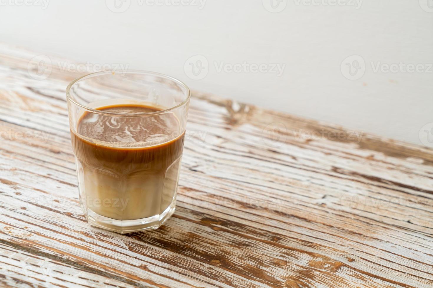 glass of latte coffee, coffee with milk photo