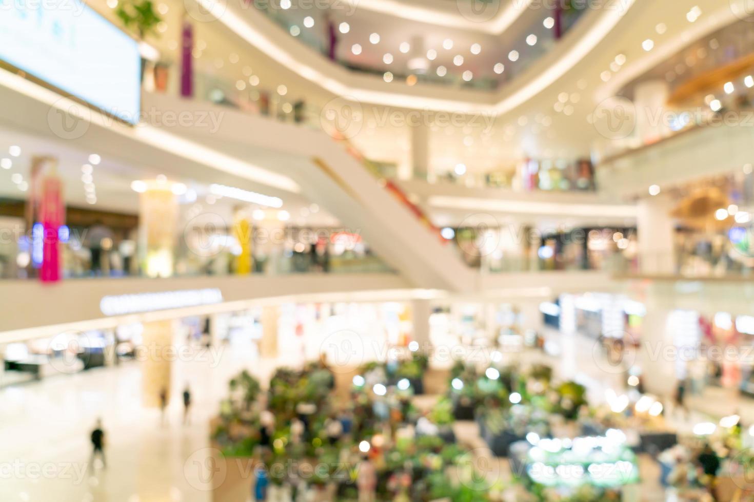 desenfoque abstracto y centro comercial de lujo desenfocado y tienda minorista para el fondo foto