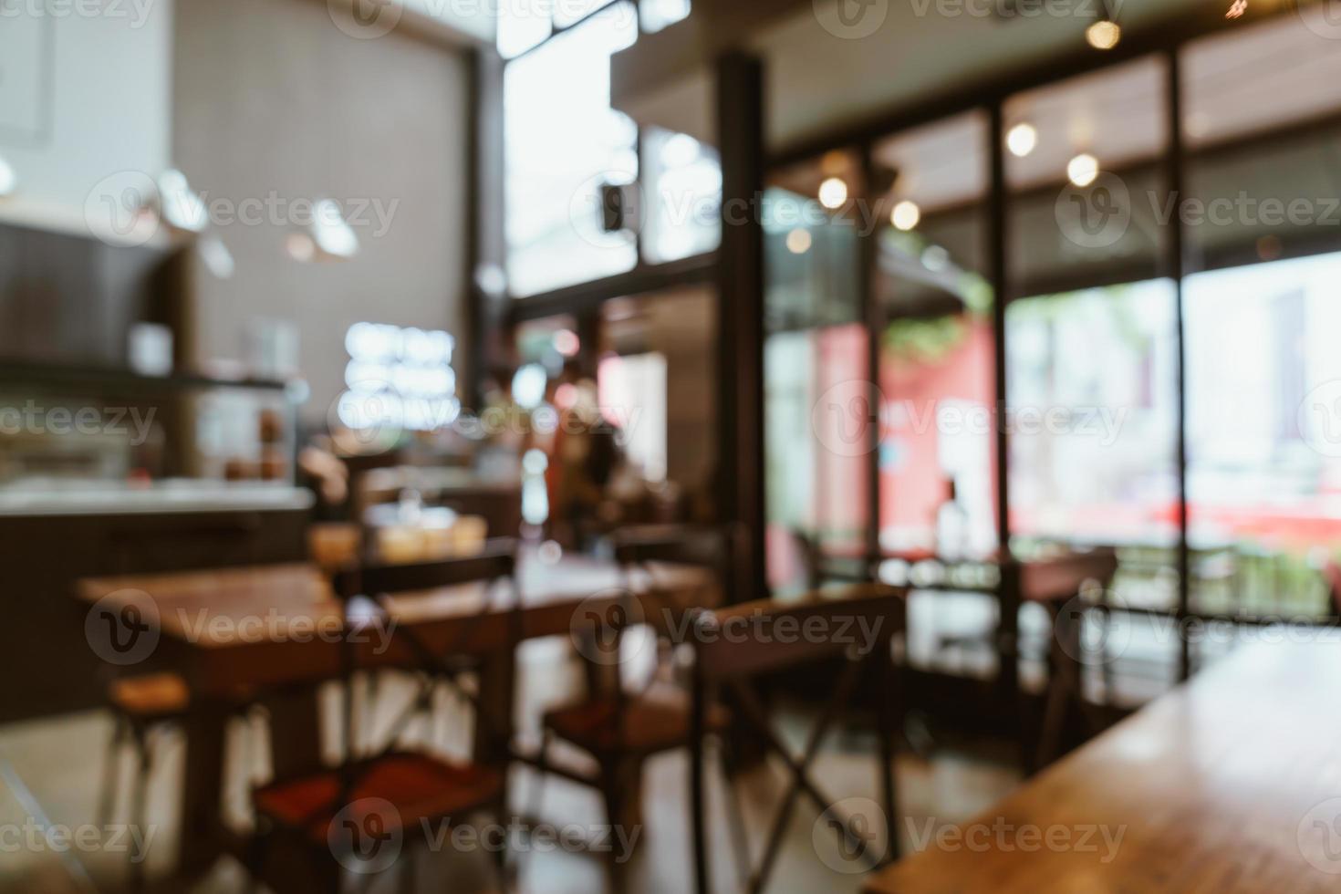 Desenfoque abstracto restaurante cafetería y cafetería foto