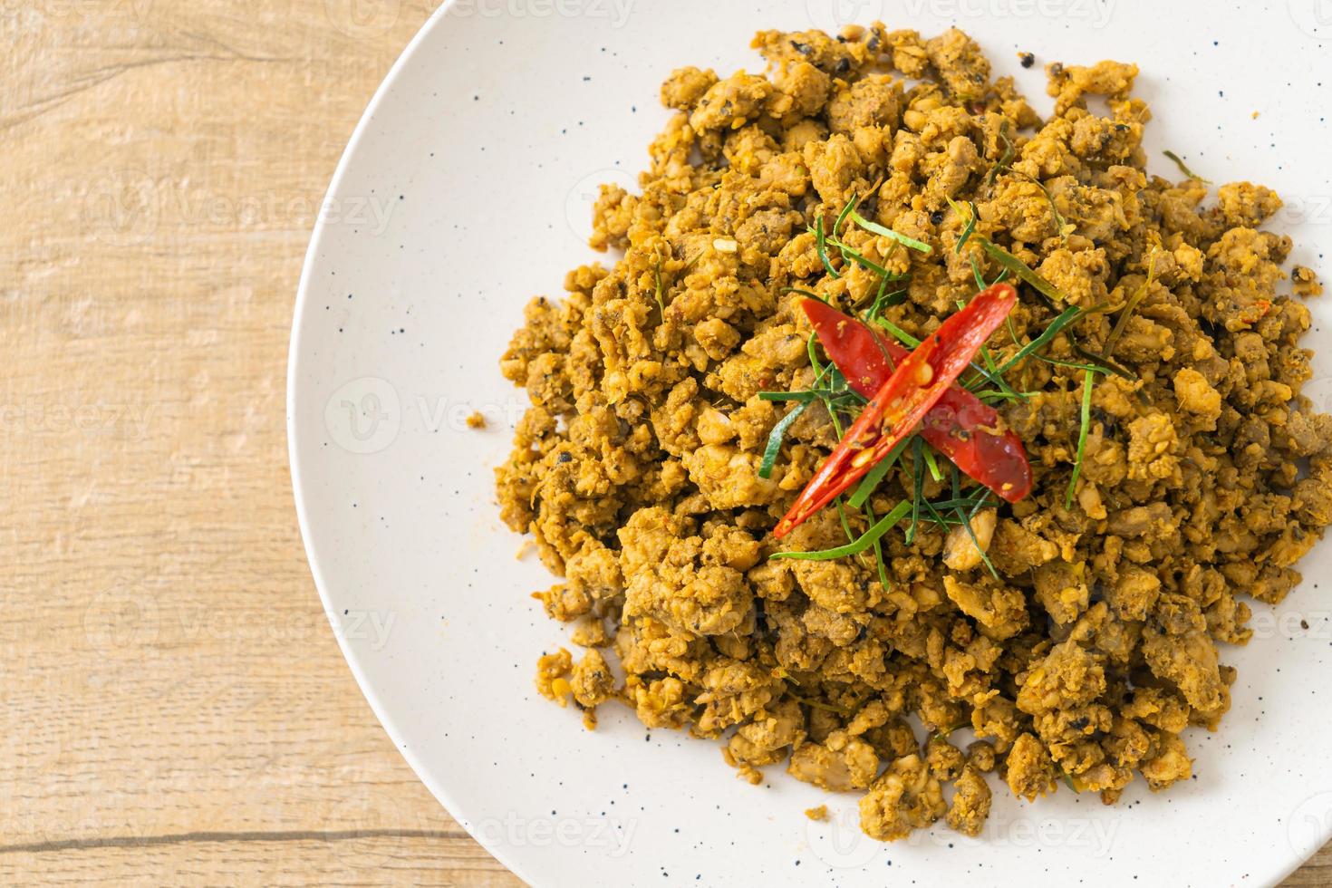 Stir Fried Pork with Yellow Curry Paste photo