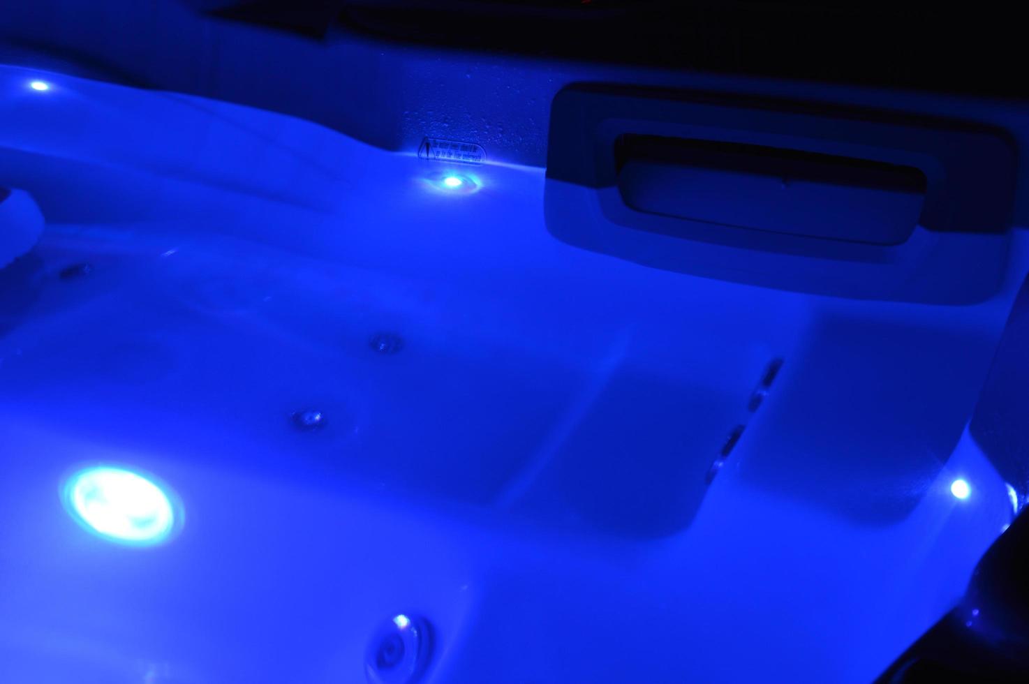 Hot tub at night photo
